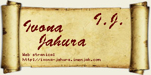 Ivona Jahura vizit kartica
